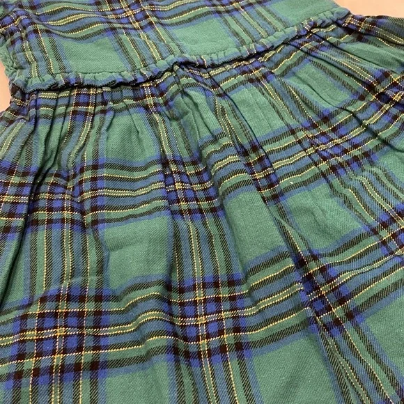 Cat & Jack Blue and Green Plaid Holiday Dress Size 4T - Picture 6 of 6